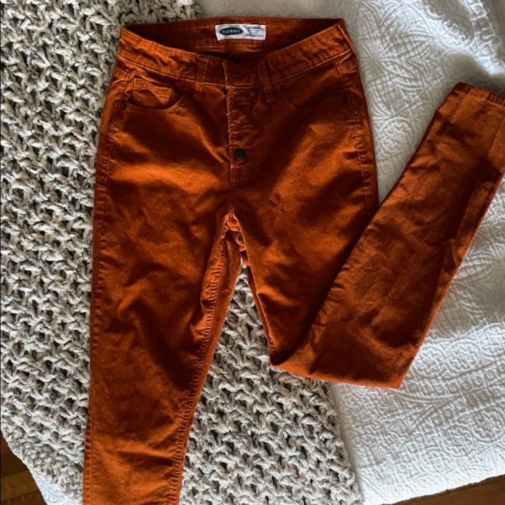 Corduroy high rise pants